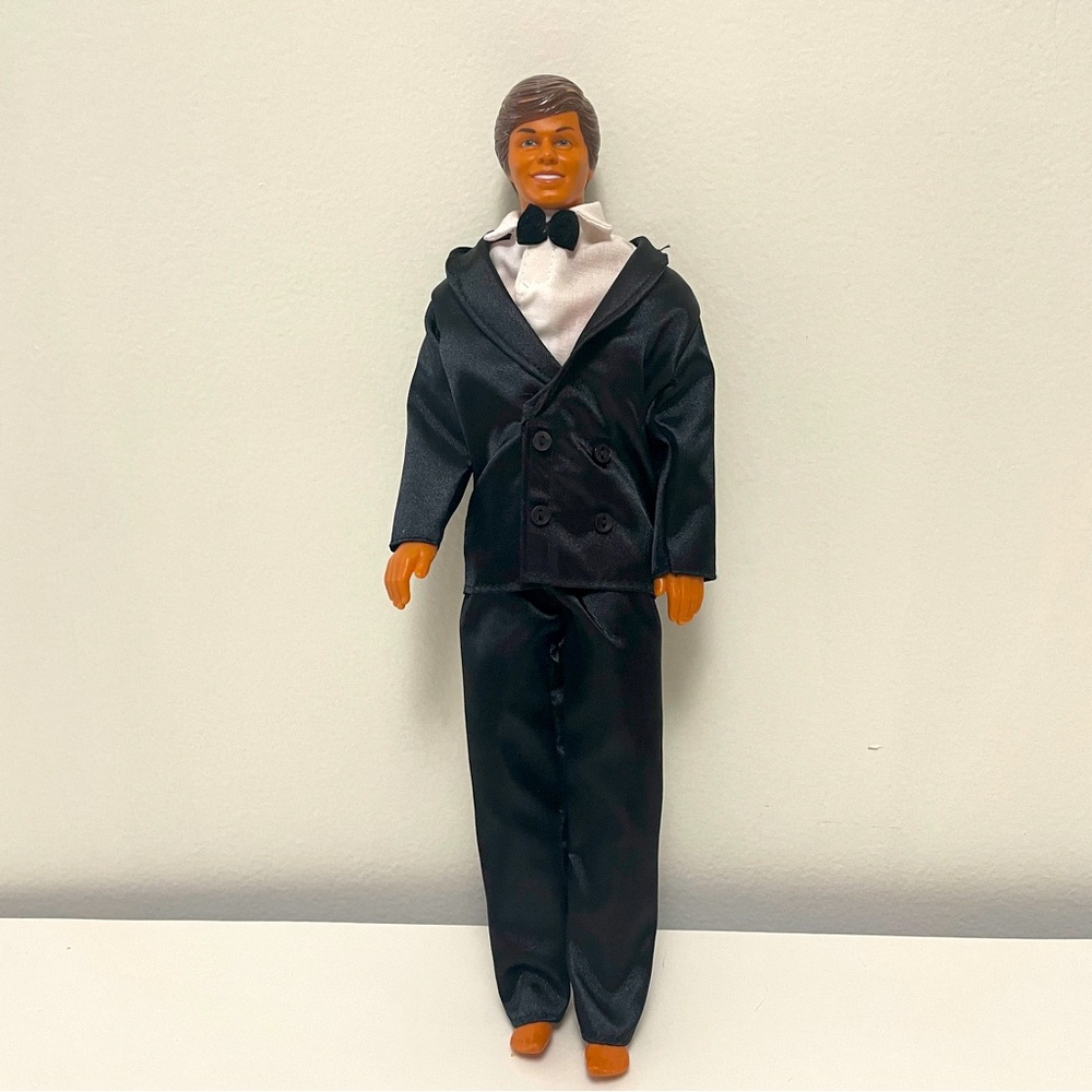 Vintage Ken Doll Brown Hair Blue Eyes Blue Tuxedo Prom Date Groom